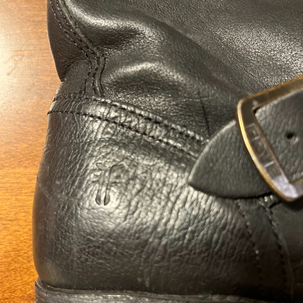 Frye biker rockabilly tall boots black 8.5M - Picture 9 of 11